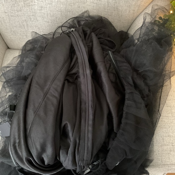 Lulus Tulle For Love Black Mesh Tulle Tiered Ruffled Maxi Dress NWT XXL - Picture 11 of 16